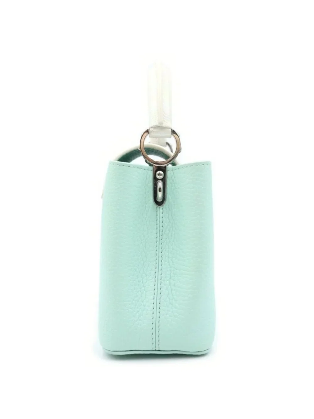 Louis Vuitton Capucines Mini 2-Way Shoulder Bag White Pastel Green Leather